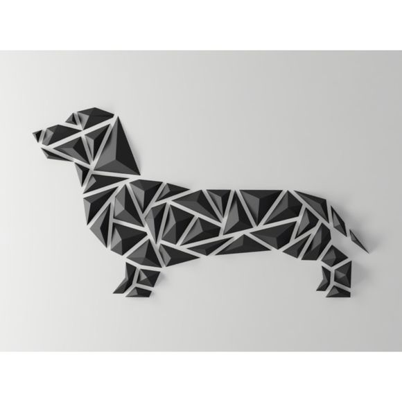 DGEmily Geometric Dachshund Wall Art | Large-Scale | Custom Sizes!! - Picture 3 of 5